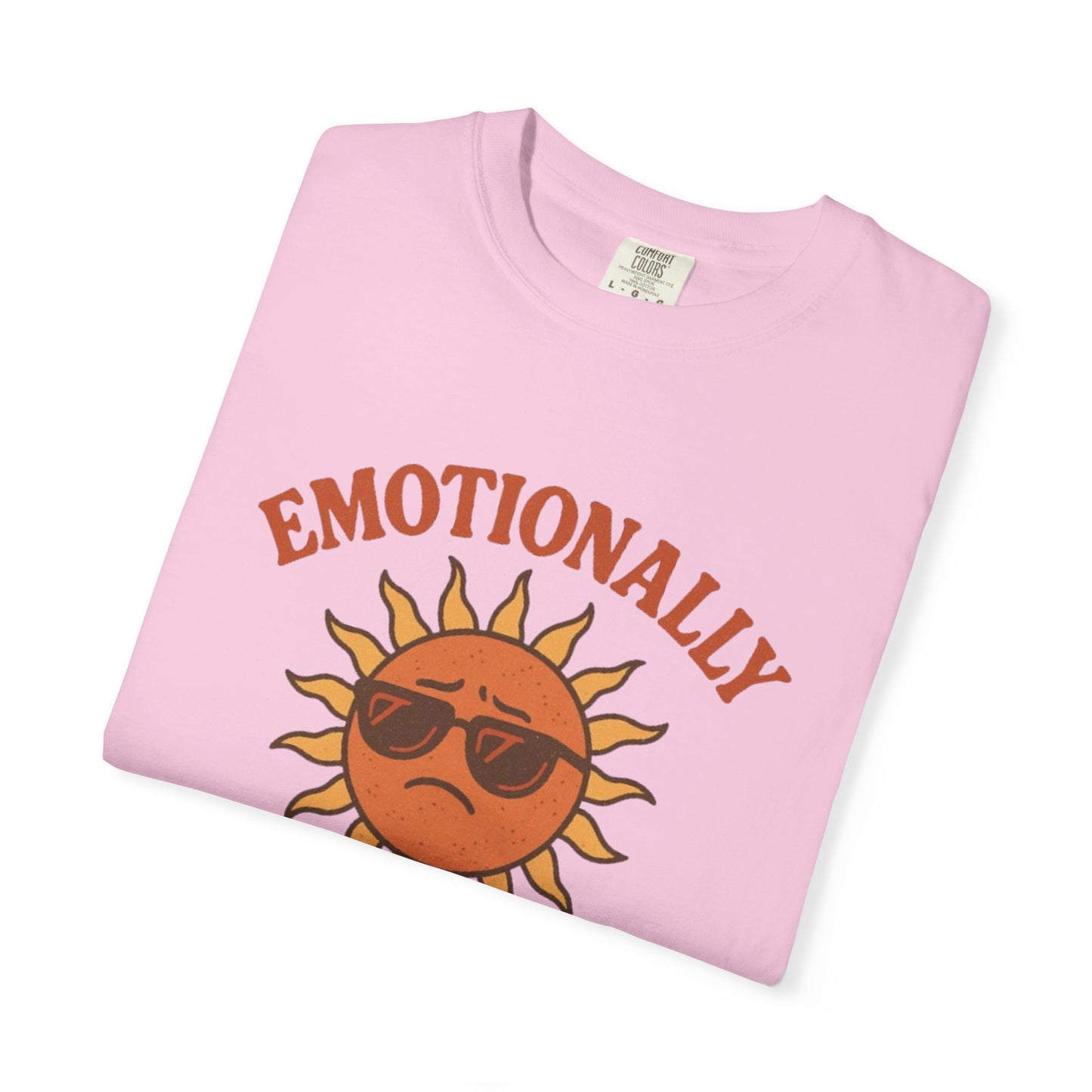Emotionally Sunburnt Unisex T-Shirt, Funny Summer Tee, Casual Wear, Gift for Beach Lovers, Vacation Shirt, Summer Vibes