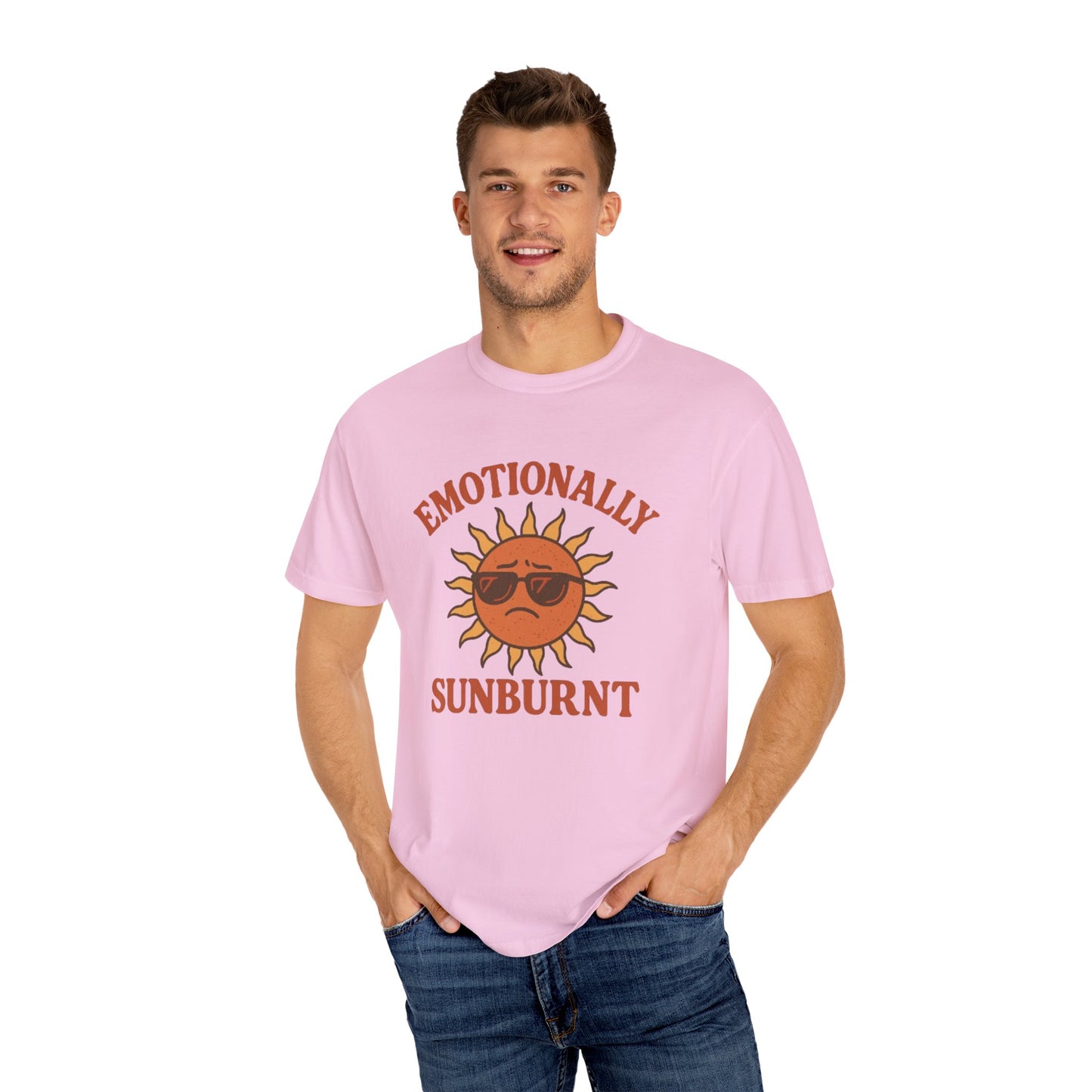 Emotionally Sunburnt Unisex T-Shirt, Funny Summer Tee, Casual Wear, Gift for Beach Lovers, Vacation Shirt, Summer Vibes