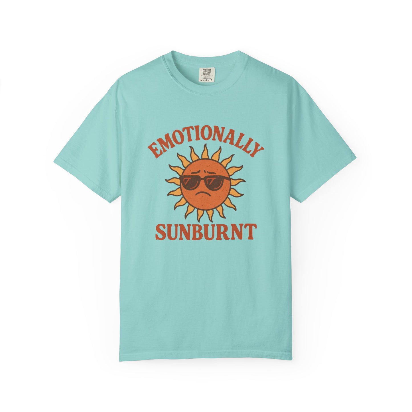Emotionally Sunburnt Unisex T-Shirt, Funny Summer Tee, Casual Wear, Gift for Beach Lovers, Vacation Shirt, Summer Vibes