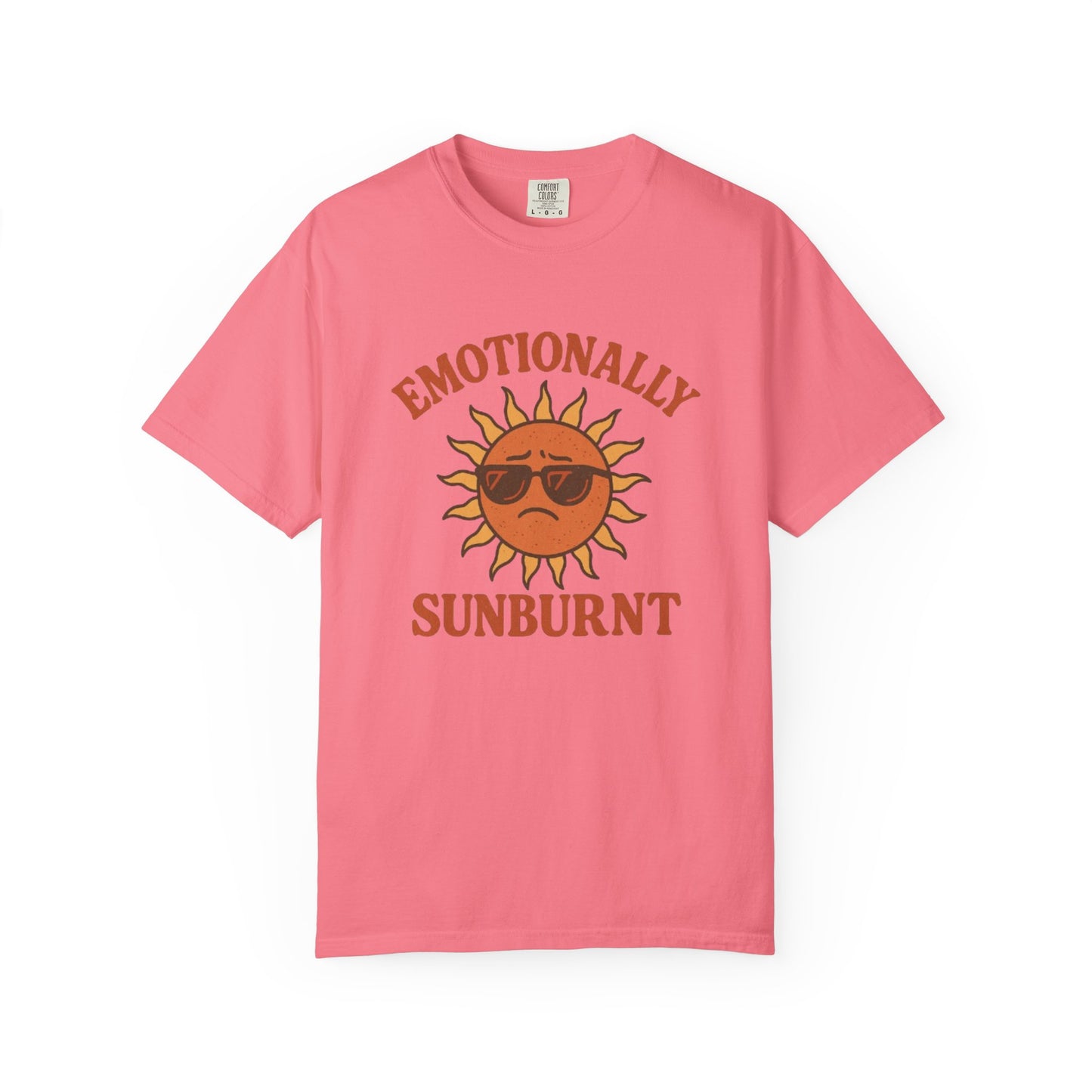 Emotionally Sunburnt Unisex T-Shirt, Funny Summer Tee, Casual Wear, Gift for Beach Lovers, Vacation Shirt, Summer Vibes